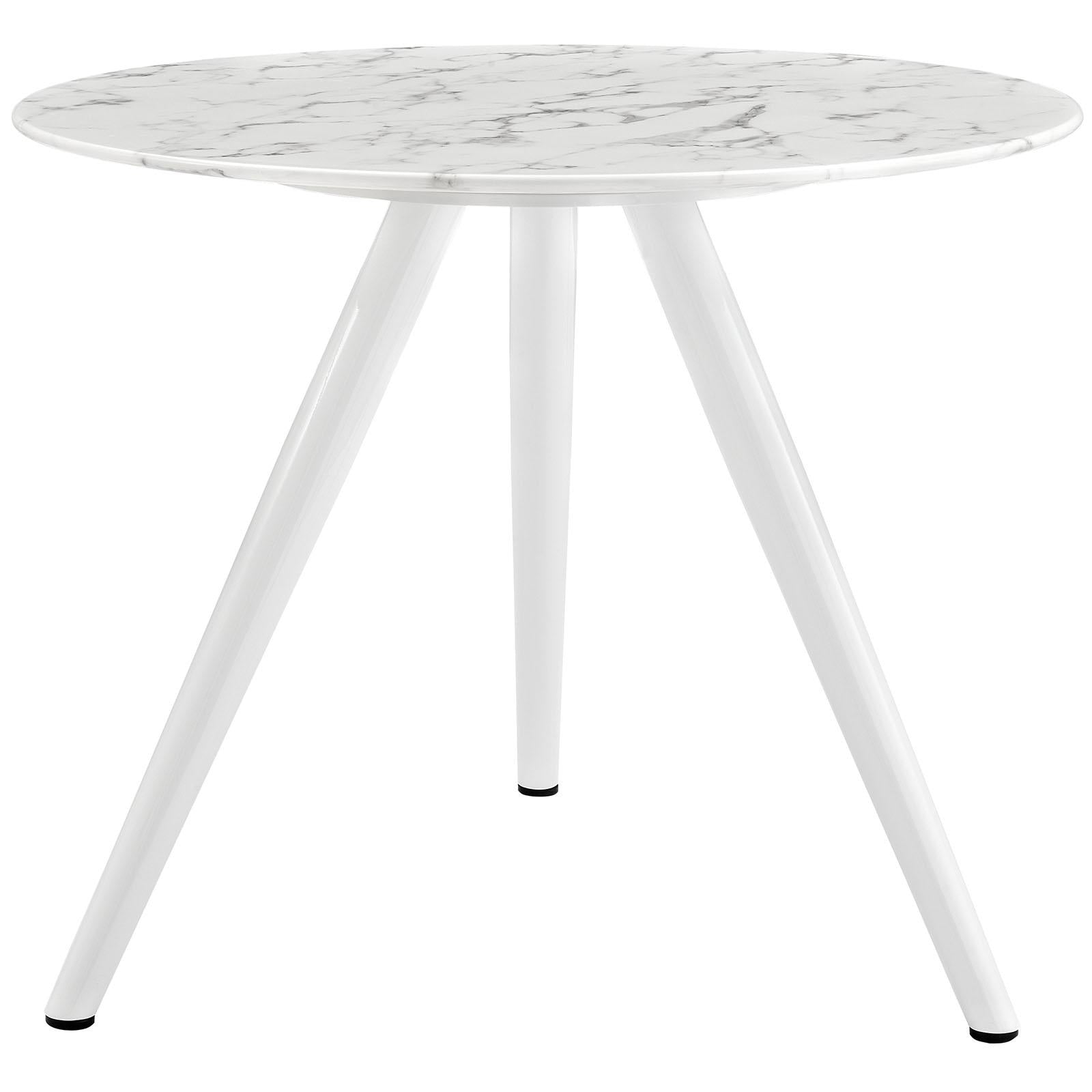 Modway Furniture Modern Lippa 36" Round Artificial Marble Dining Table with Tripod Base - EEI-2522