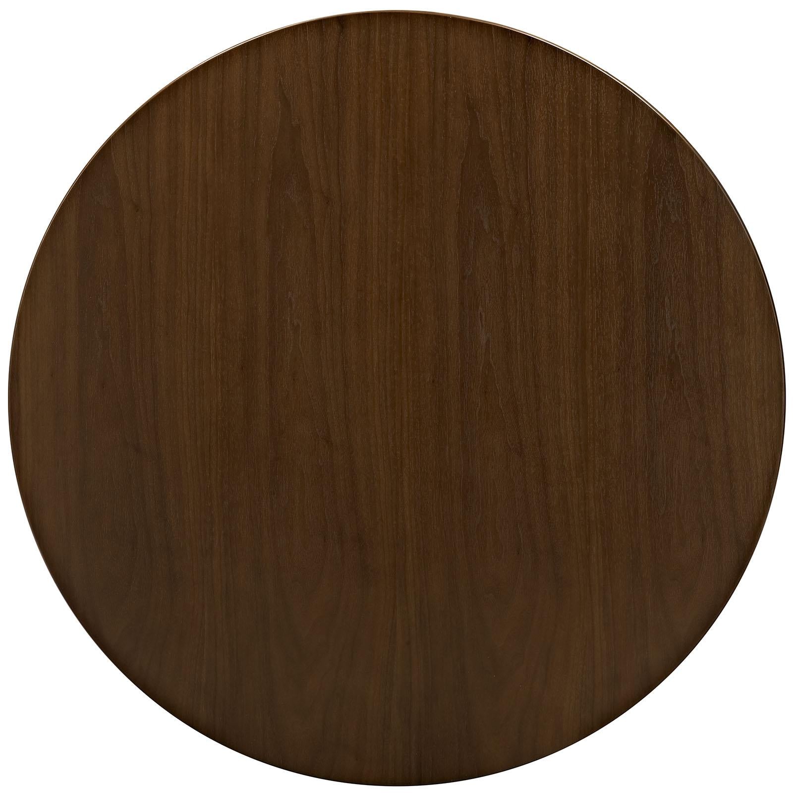 Modway Furniture Modern Lippa 36" Round Walnut Dining Table with Tripod Base - EEI-2523