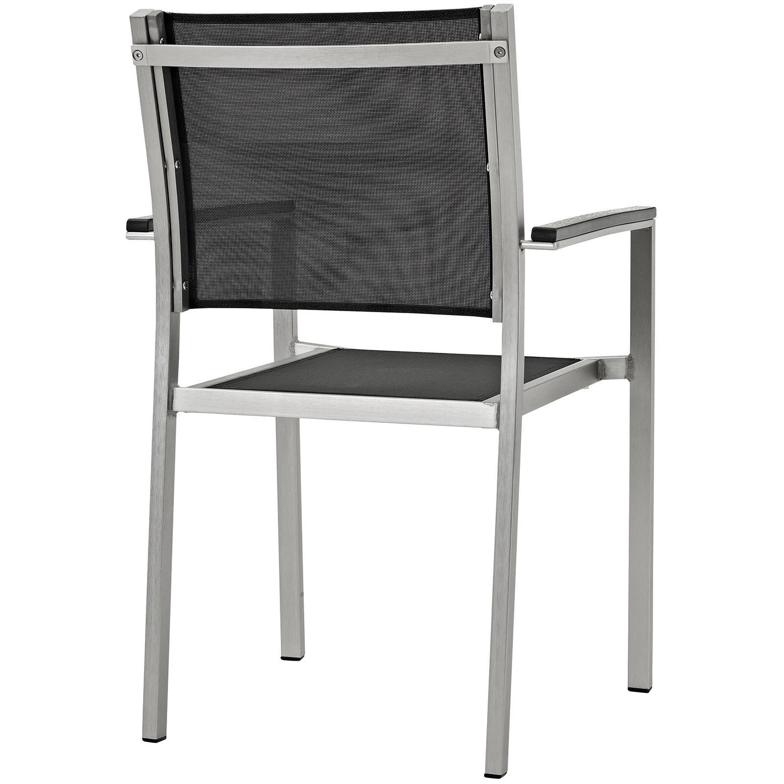 Modway Furniture Modern Shore Dining Chair Outdoor Patio Aluminum Set of 2 - EEI-2586