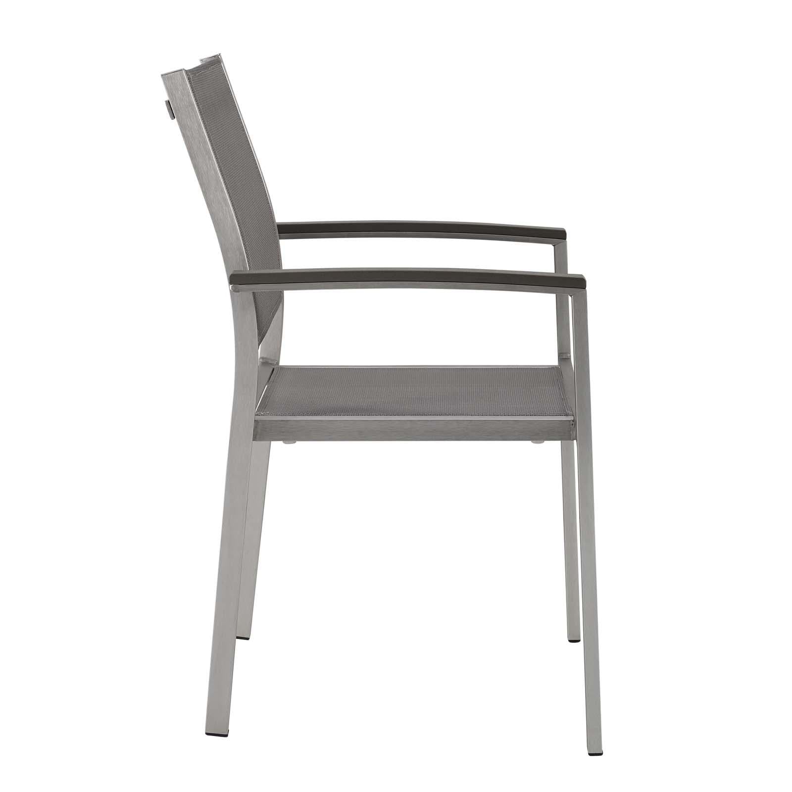 Modway Furniture Modern Shore Dining Chair Outdoor Patio Aluminum Set of 2 - EEI-2586