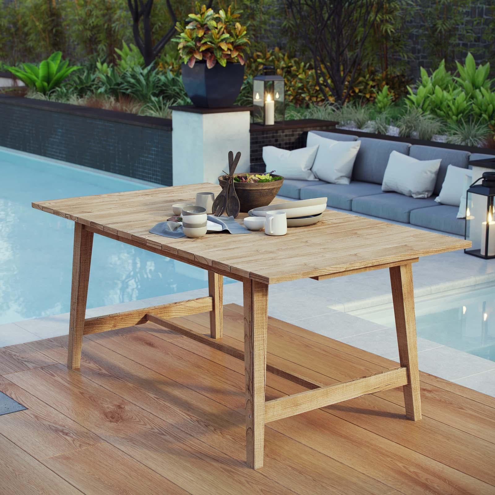 Modway Furniture Modern Dorset Outdoor Patio Teak Dining Table - EEI-2712