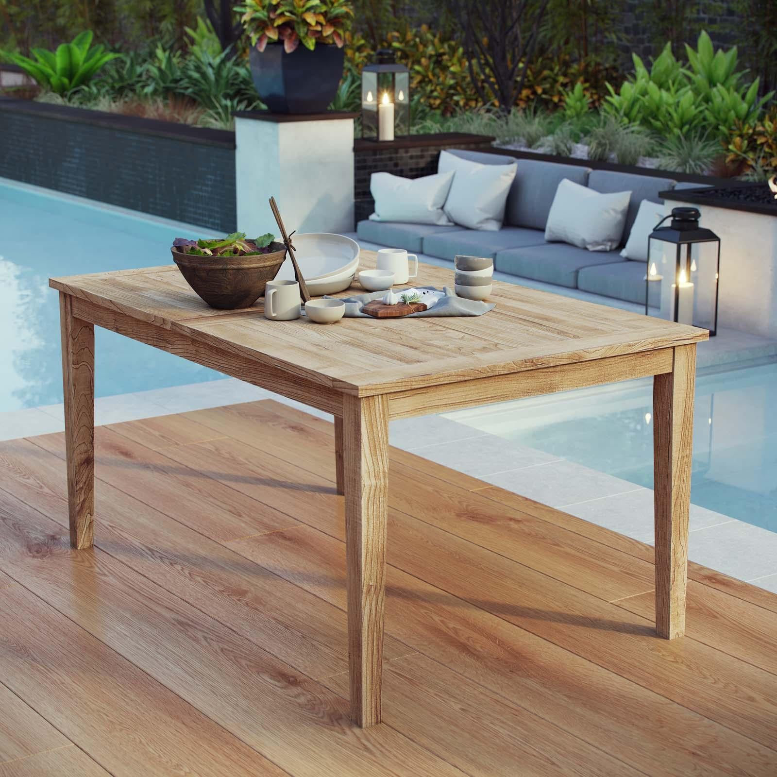 Modway Furniture Modern Marina Outdoor Patio Teak Dining Table - EEI-2716