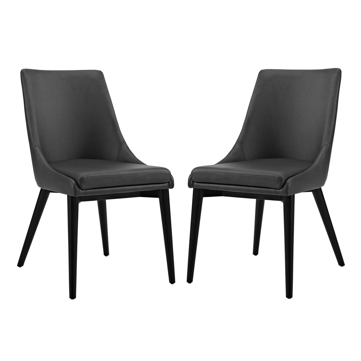 Modway Furniture Modern Viscount Dining Side Chair Vinyl Set of 2 - EEI-2744