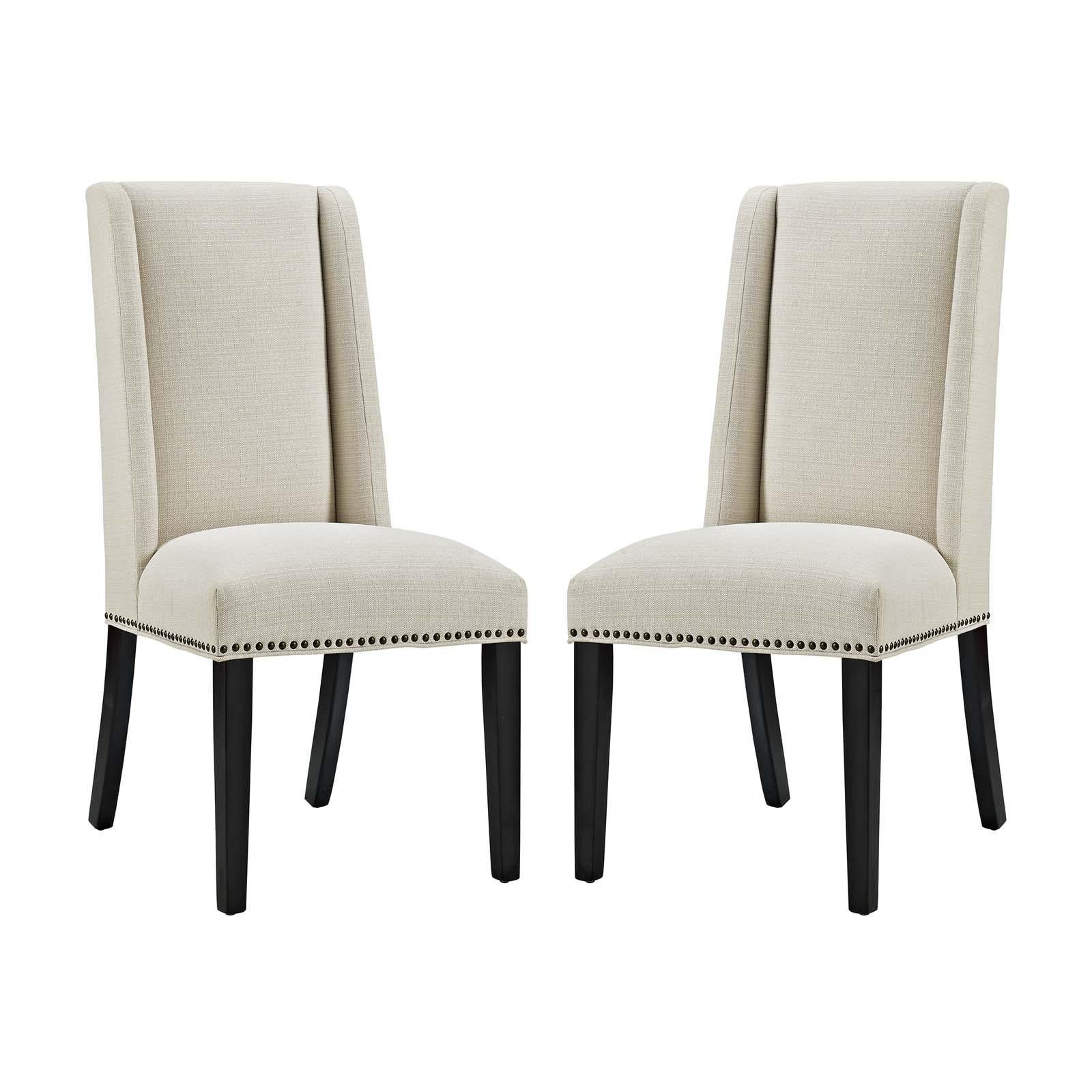 Modway Furniture Modern Baron Dining Chair Fabric Set of 2 - EEI-2748