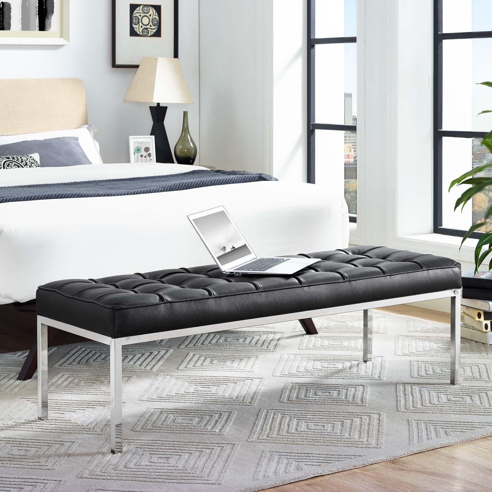 Modway Furniture Modern Loft Leather Bench - EEI-2782