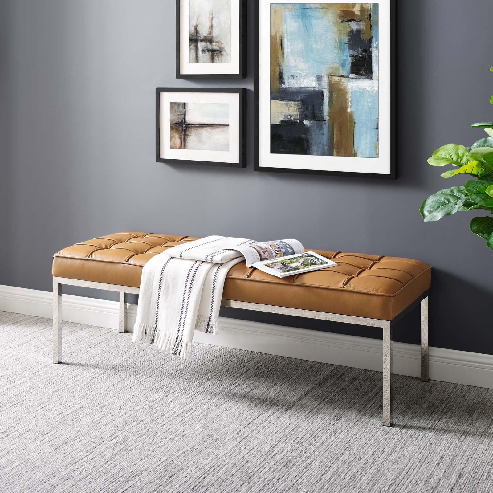 Modway Furniture Modern Loft Leather Bench - EEI-2782