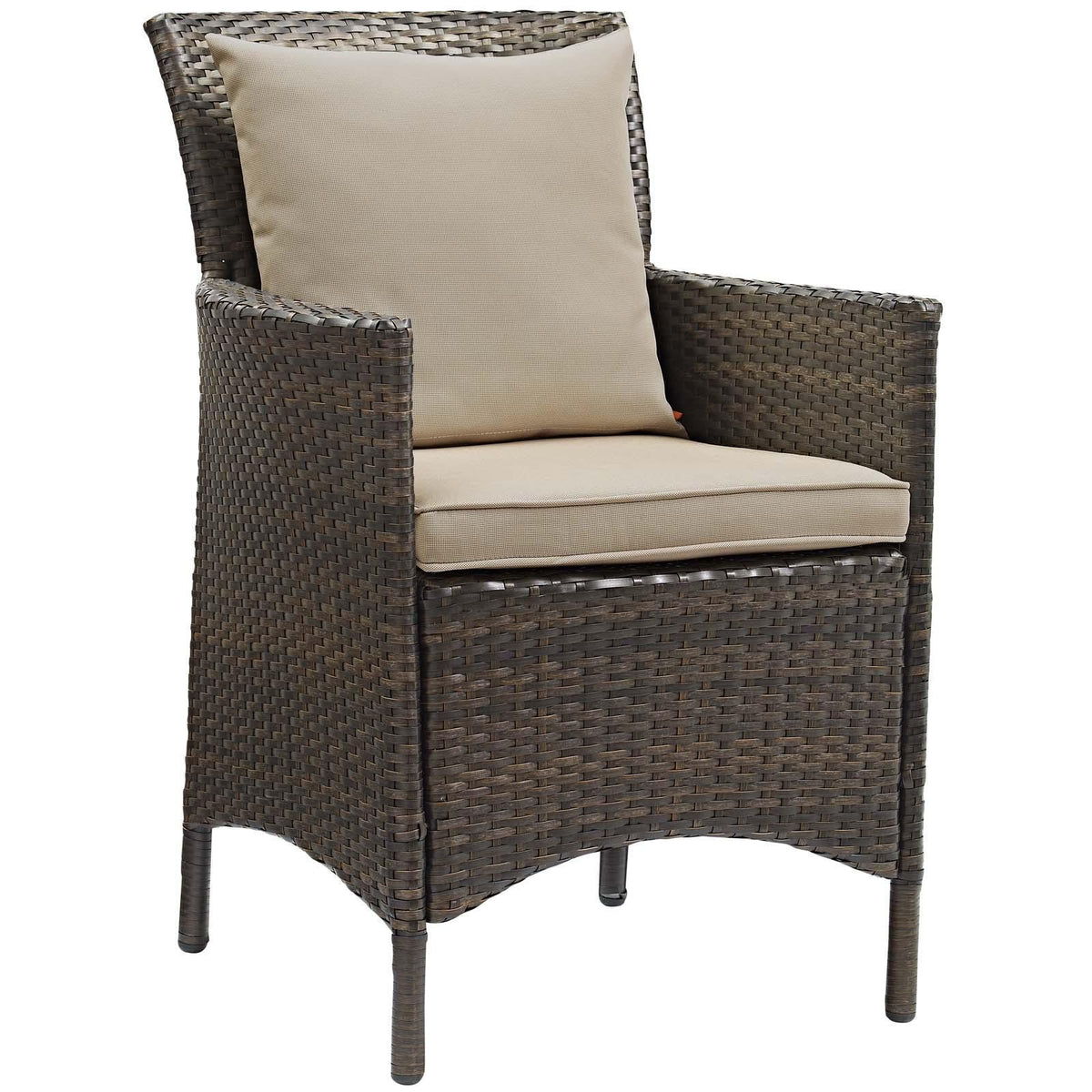 Modway Furniture Modern Conduit Outdoor Patio Wicker Rattan Dining Armchair - EEI-2801