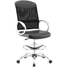 Modway Furniture Modern Emblem Mesh and Vinyl Drafting Chair - EEI-2864-Minimal & Modern