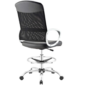 Modway Furniture Modern Emblem Mesh and Vinyl Drafting Chair - EEI-2864-Minimal & Modern