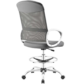 Modway Furniture Modern Emblem Mesh and Vinyl Drafting Chair - EEI-2864-Minimal & Modern