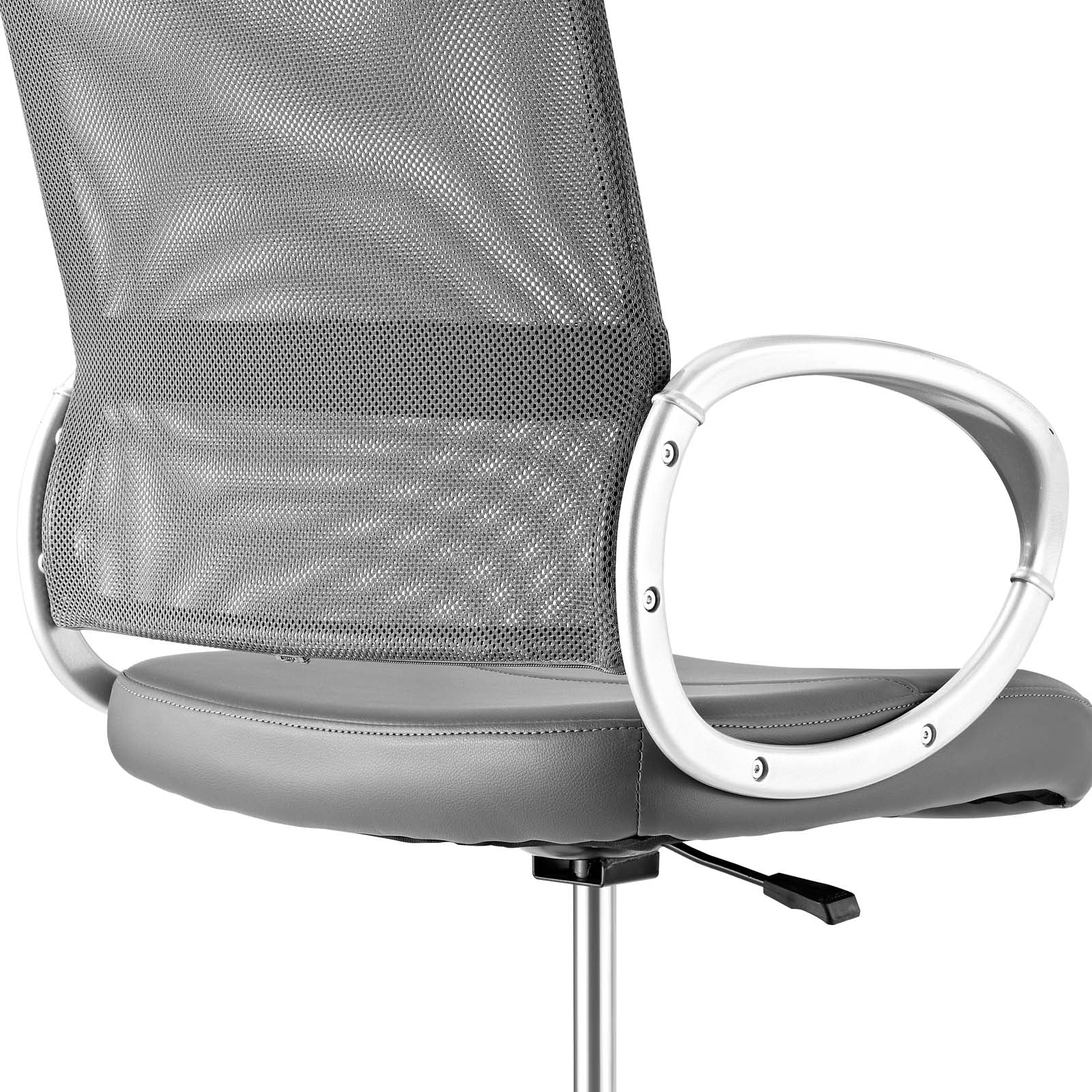 Modway Furniture Modern Emblem Mesh and Vinyl Drafting Chair - EEI-2864-Minimal & Modern