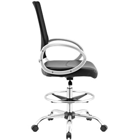 Modway Furniture Modern Command Mesh and Vinyl Drafting Chair - EEI-2865-Minimal & Modern