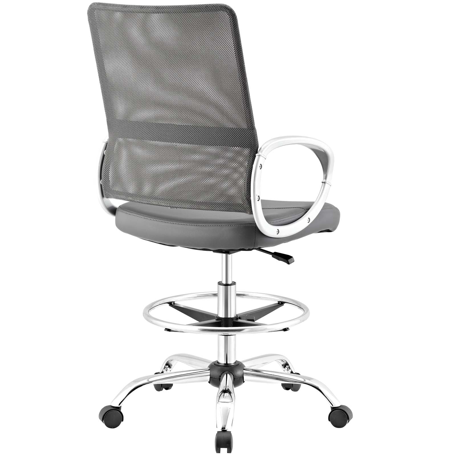 Modway Furniture Modern Command Mesh and Vinyl Drafting Chair - EEI-2865-Minimal & Modern