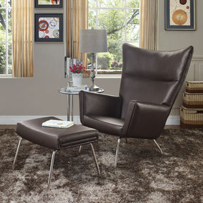 Modway Furniture Modern Class Leather Lounge Chair EEI-287-Minimal & Modern