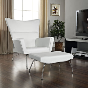 Modway Furniture Modern Class Leather Lounge Chair EEI-287-Minimal & Modern