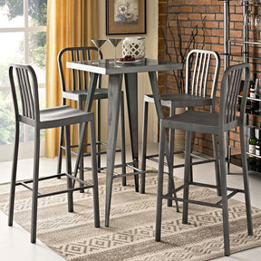 Modway Furniture Modern Clink Bar Stool Metal Set of 4 - EEI-2966-Minimal & Modern