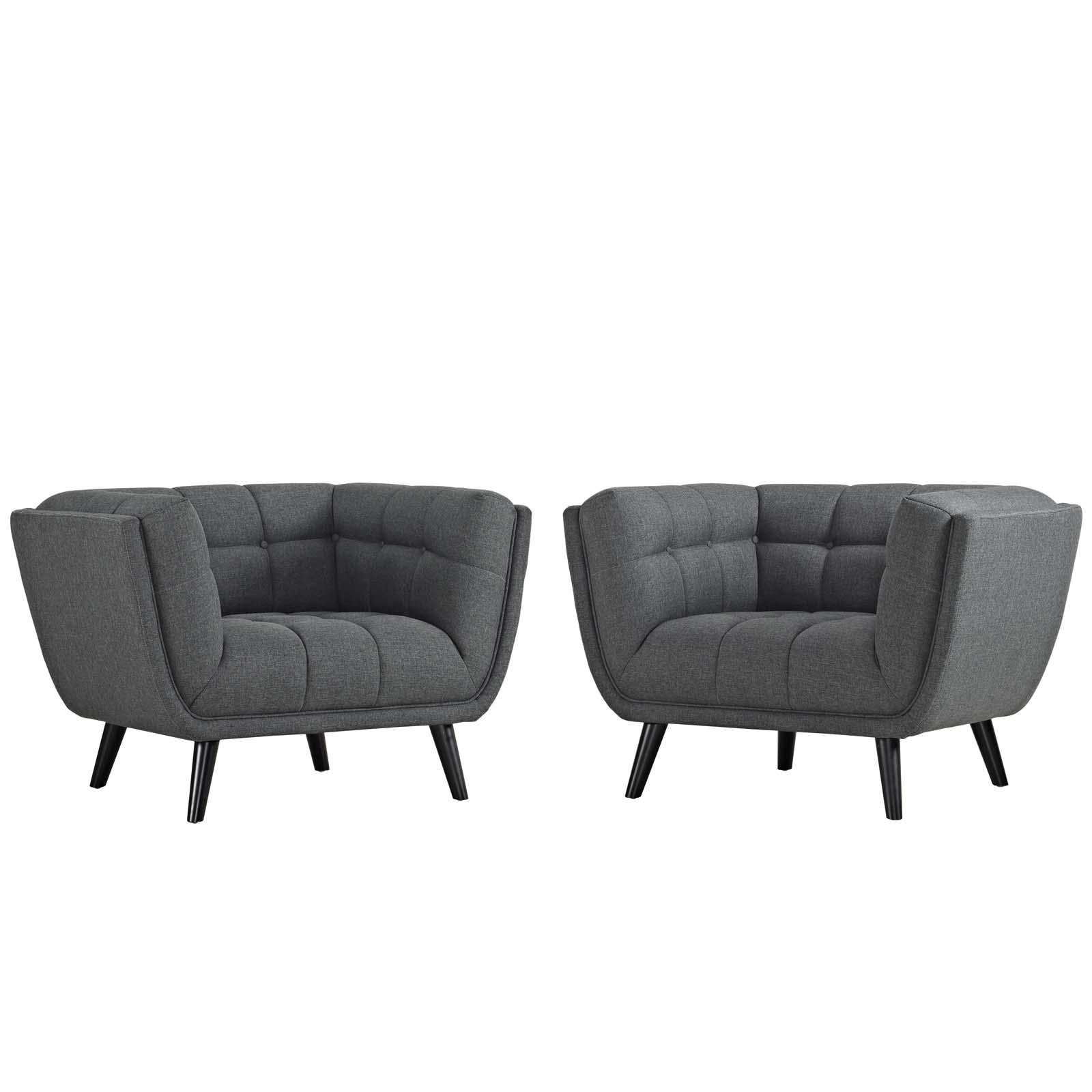 Modway Furniture Modern Bestow 2 Piece Upholstered Fabric Armchair Set - EEI-2982