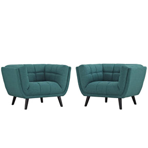 Modway Furniture Modern Bestow 2 Piece Upholstered Fabric Armchair Set - EEI-2982