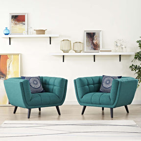 Modway Furniture Modern Bestow 2 Piece Upholstered Fabric Armchair Set - EEI-2982