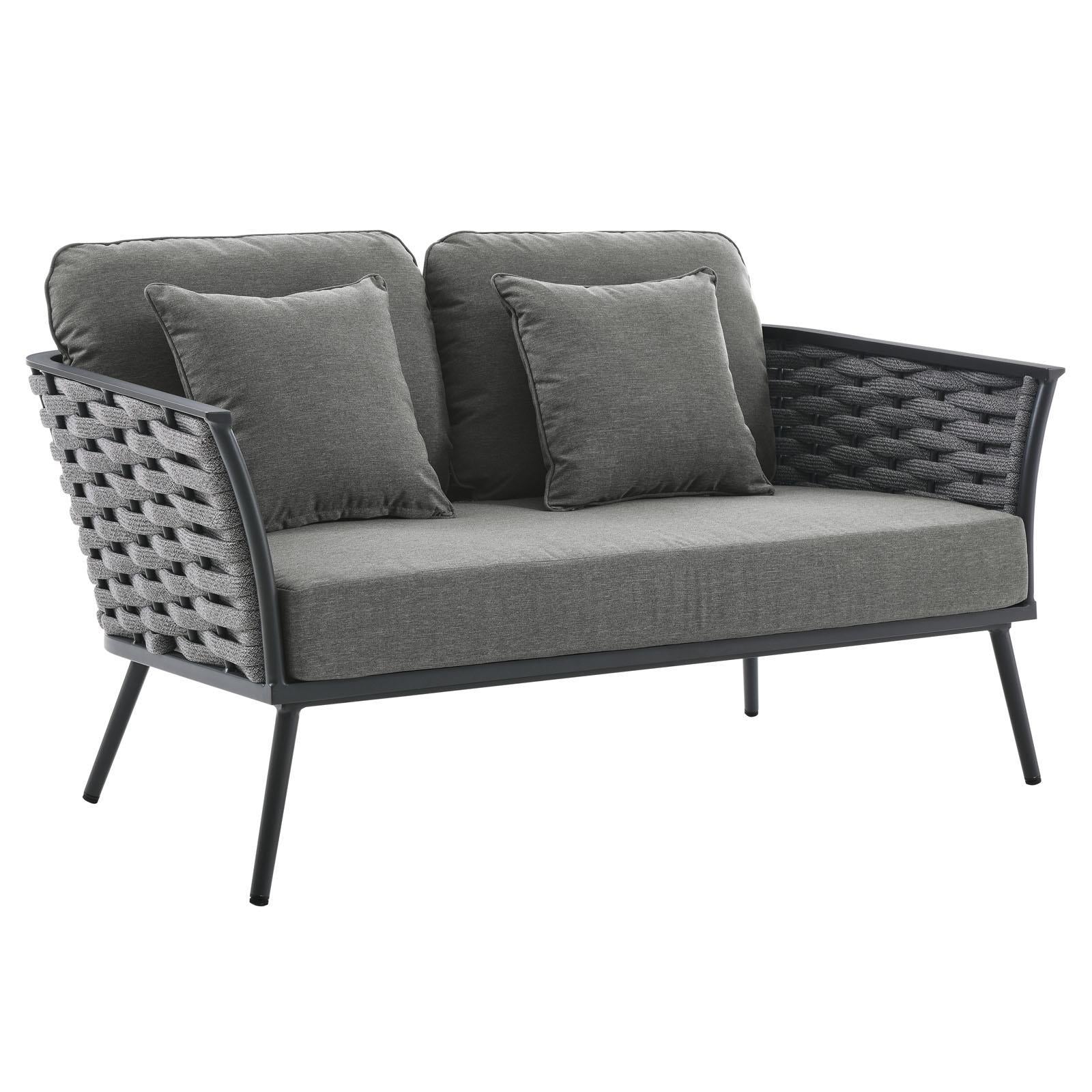 Modway Furniture Modern Stance Outdoor Patio Aluminum Loveseat - EEI-3019