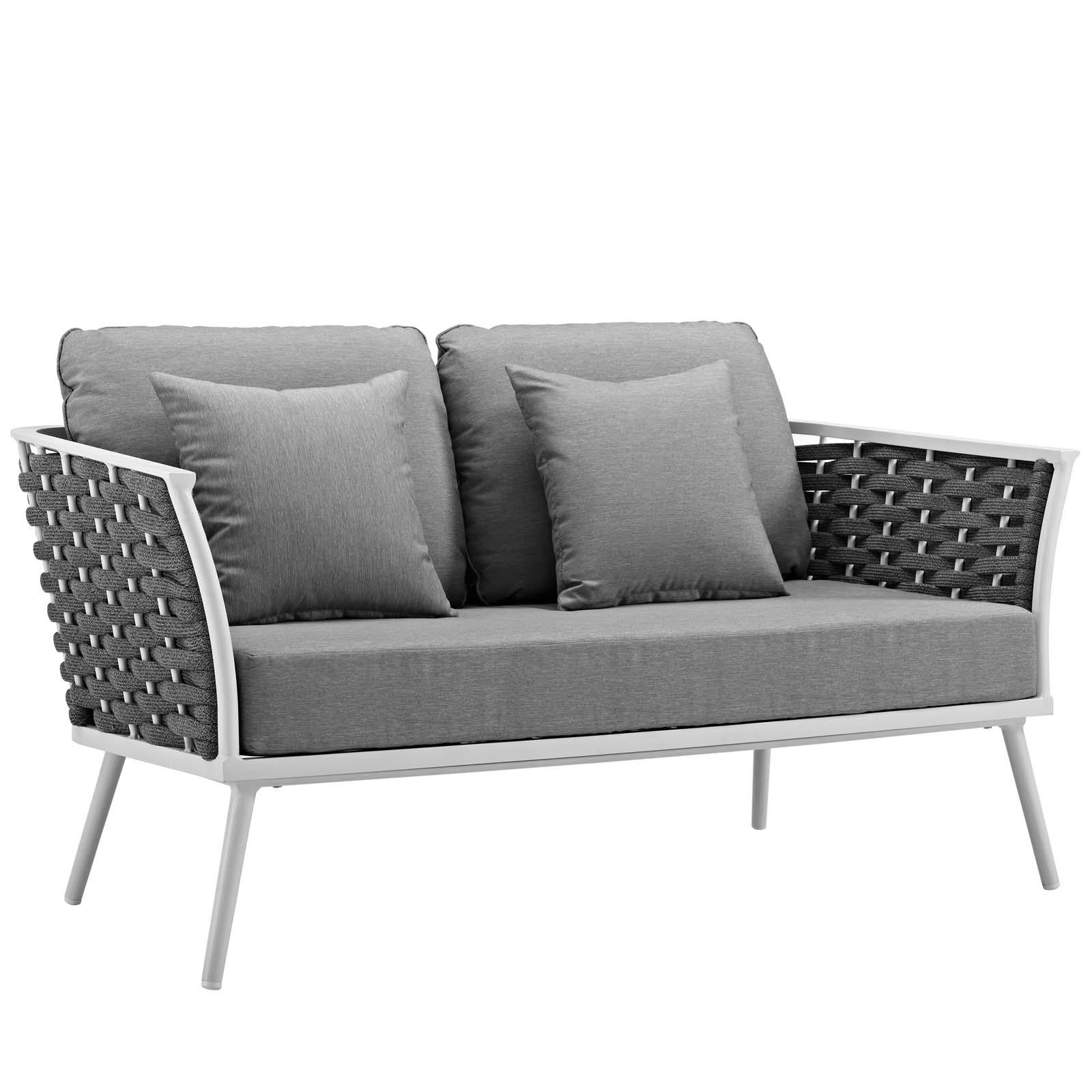 Modway Furniture Modern Stance Outdoor Patio Aluminum Loveseat - EEI-3019