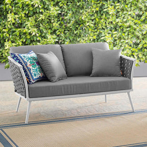 Modway Furniture Modern Stance Outdoor Patio Aluminum Loveseat - EEI-3019