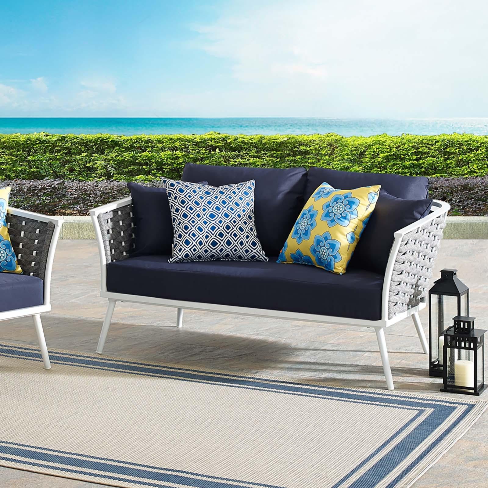 Modway Furniture Modern Stance Outdoor Patio Aluminum Loveseat - EEI-3019