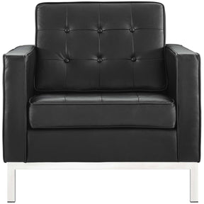 Modway Furniture Modern Loft 2 Piece Leather Armchair Set - EEI-3103