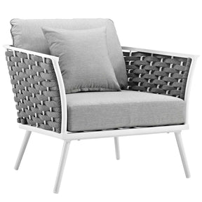 Modway Furniture Modern Stance Armchair Outdoor Patio Aluminum Set of 2 - EEI-3162