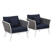 Modway Furniture Modern Stance Armchair Outdoor Patio Aluminum Set of 2 - EEI-3162