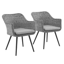 Modway Furniture Modern Endeavor Dining Armchair Outdoor Patio Wicker Rattan Set of 2 - EEI-3181