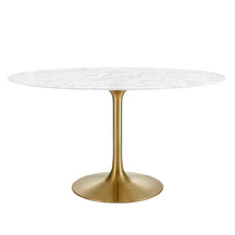 Modway Furniture Modern Lippa 54" Oval Artificial Marble Dining Table - EEI-3235