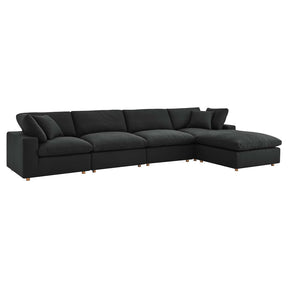 Modway Furniture Modern Commix Down Filled Overstuffed 5 Piece Sectional Sofa Set - EEI-3358