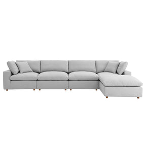 Modway Furniture Modern Commix Down Filled Overstuffed 5 Piece Sectional Sofa Set - EEI-3358