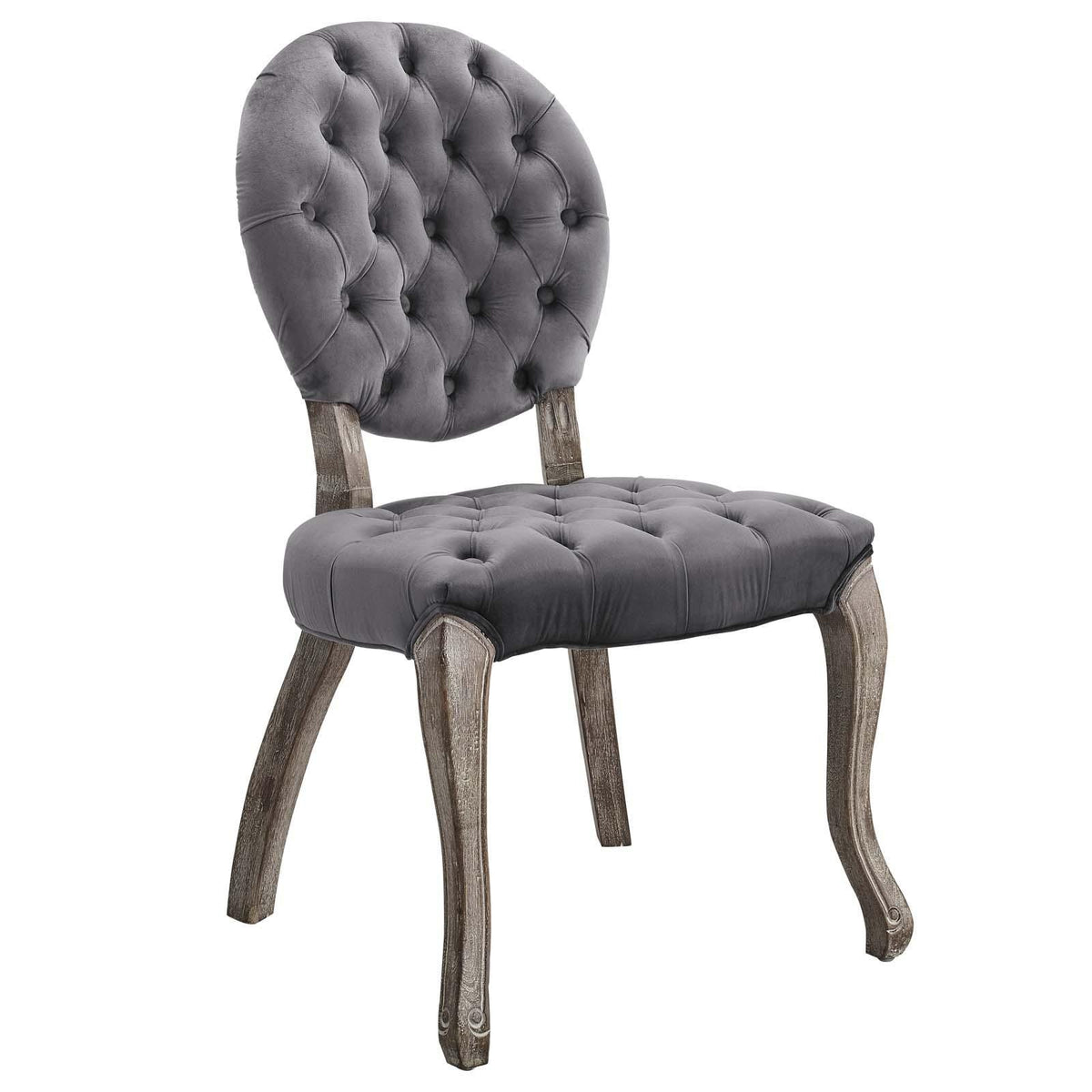 Modway Furniture Modern Exhibit French Vintage Dining Performance Velvet Side Chair - EEI-3365