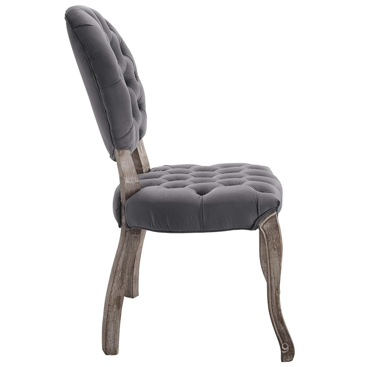 Modway Furniture Modern Exhibit French Vintage Dining Performance Velvet Side Chair - EEI-3365