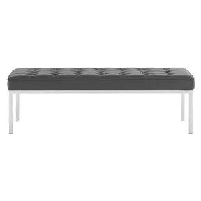 Modway Furniture Modern Loft Tufted Large Upholstered Faux Leather Bench - EEI-3397