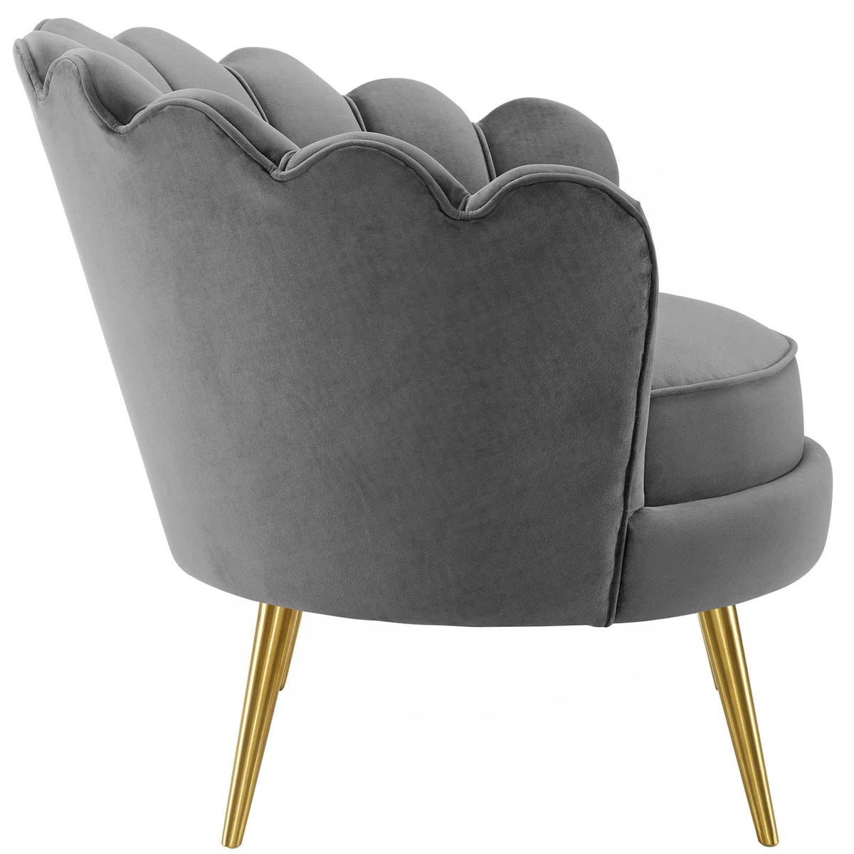 Modway Furniture Modern Admire Scalloped Edge Performance Velvet Accent Armchair - EEI-3410