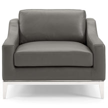 Modway Furniture Modern Harness Stainless Steel Base Leather Armchair - EEI-3446