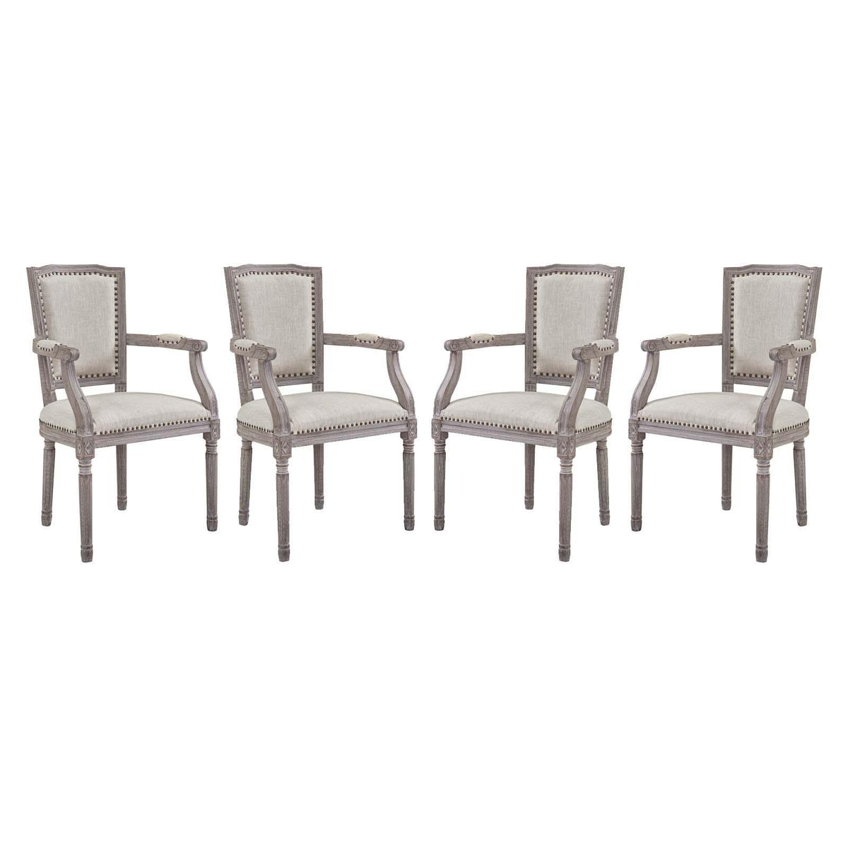 Modway Furniture Modern Penchant Dining Armchair Upholstered Fabric Set of 4 - EEI-3463