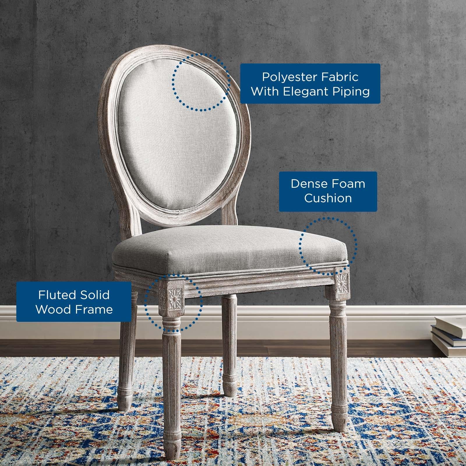 Modway Furniture Modern Emanate Dining Side Chair Upholstered Fabric Set of 4 - EEI-3468