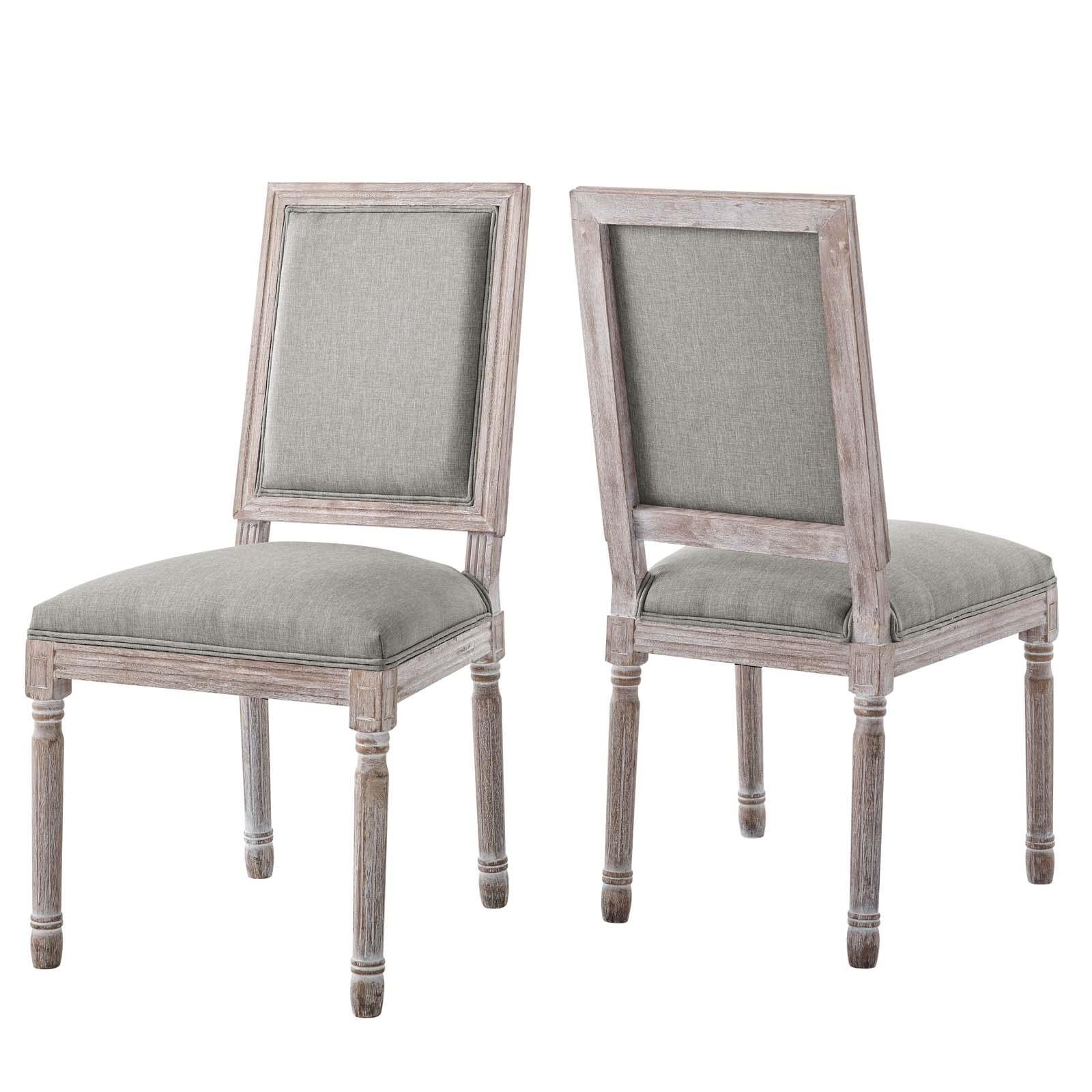 Modway Furniture Modern Court Dining Side Chair Upholstered Fabric Set of 2 - EEI-3500