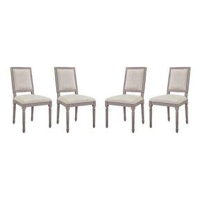 Modway Furniture Modern Court Dining Side Chair Upholstered Fabric Set of 4 - EEI-3501