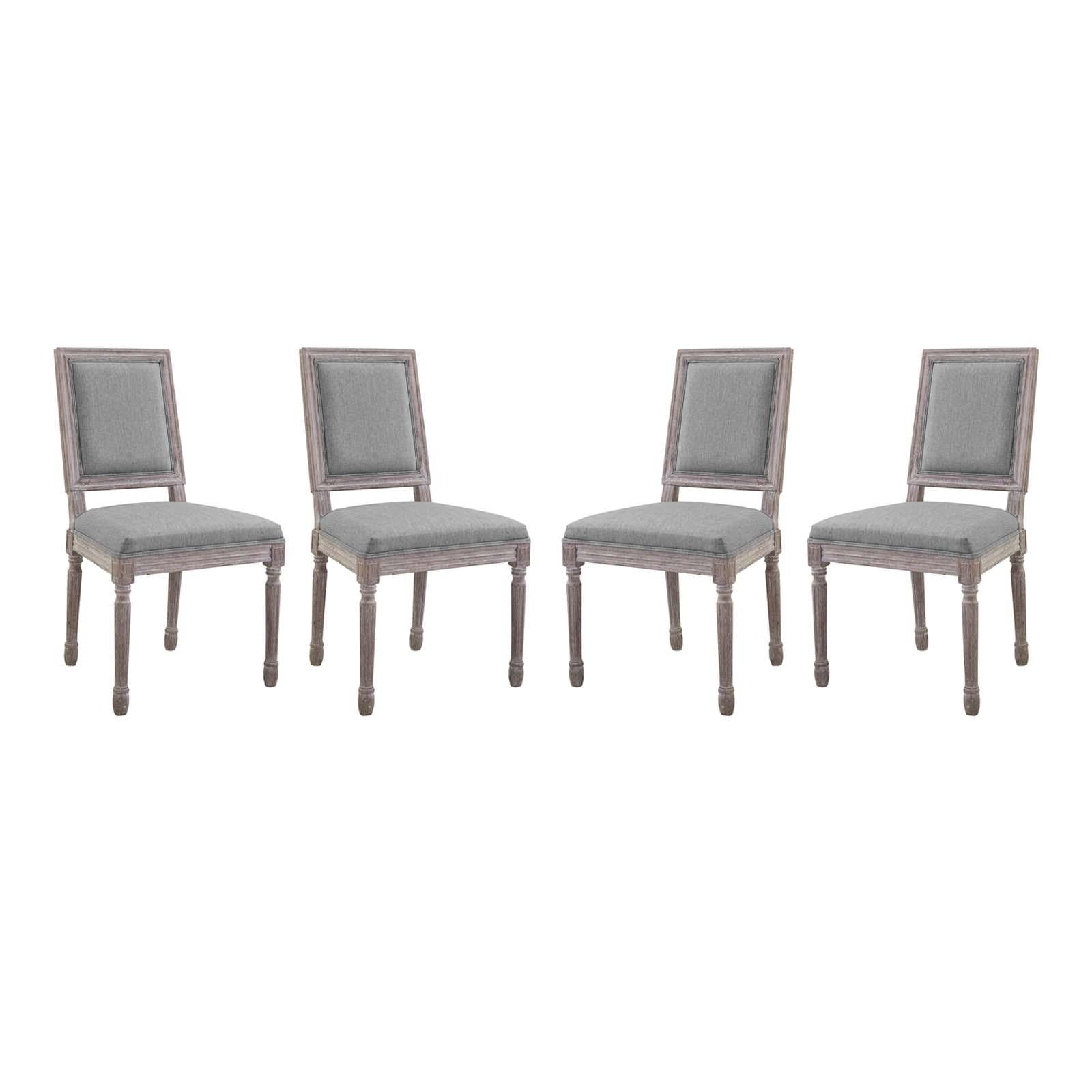 Modway Furniture Modern Court Dining Side Chair Upholstered Fabric Set of 4 - EEI-3501