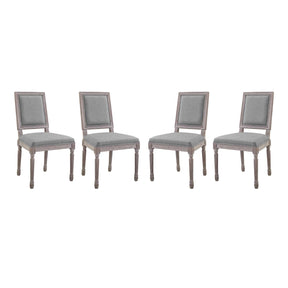 Modway Furniture Modern Court Dining Side Chair Upholstered Fabric Set of 4 - EEI-3501