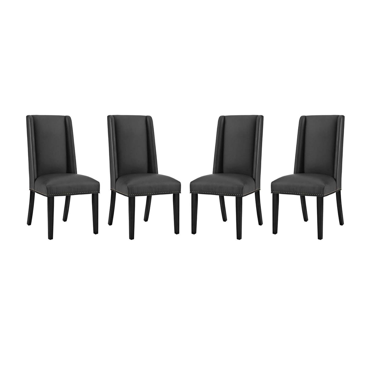 Modway Furniture Modern Baron Dining Chair Vinyl Set of 4 - EEI-3502