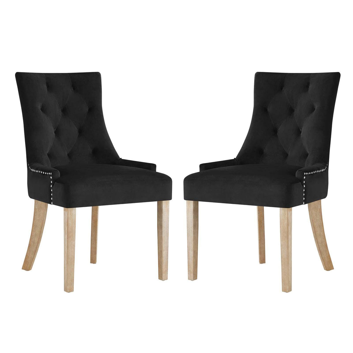 Modway Furniture Modern Pose Dining Chair Performance Velvet Set of 2 - EEI-3504