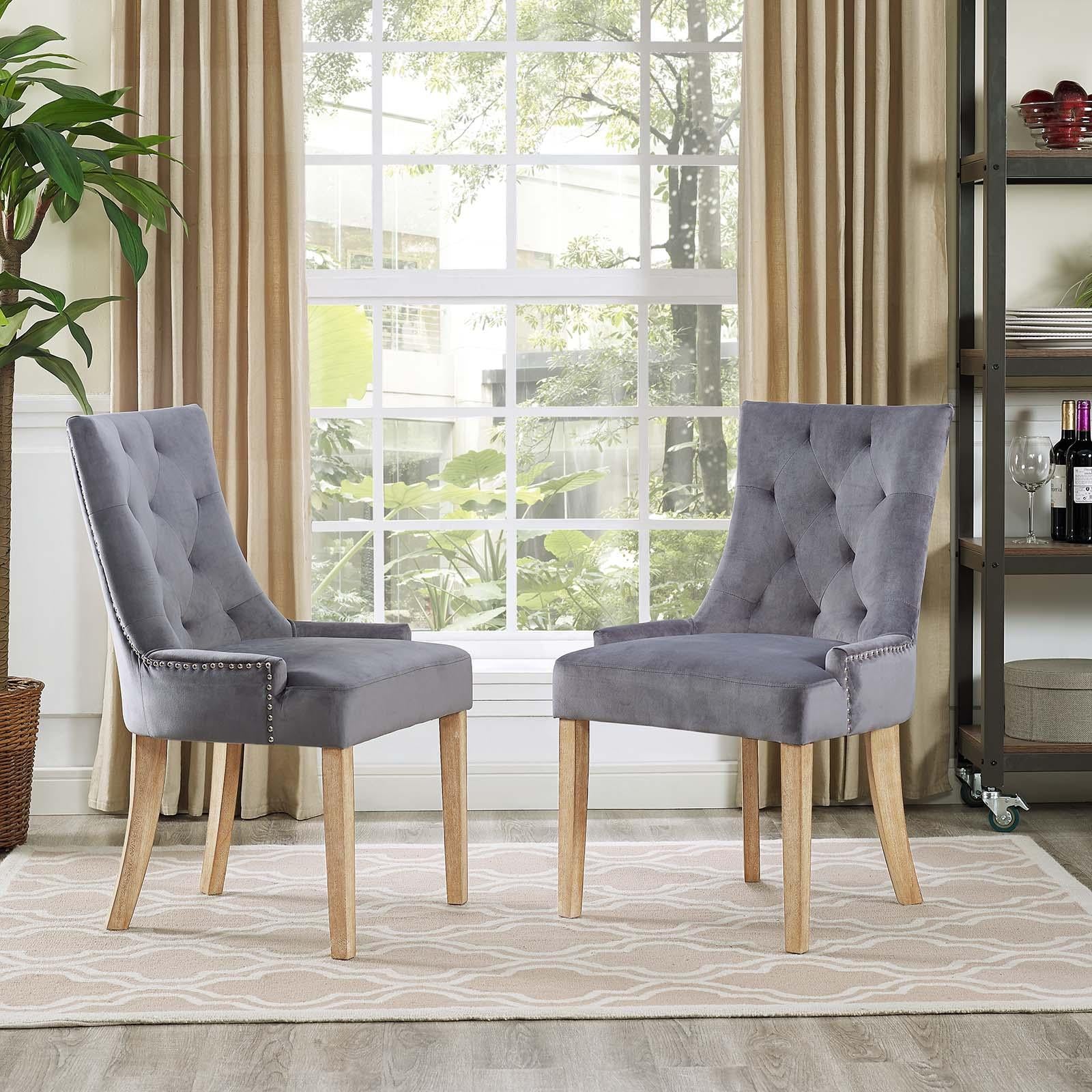 Modway Furniture Modern Pose Dining Chair Performance Velvet Set of 2 - EEI-3504