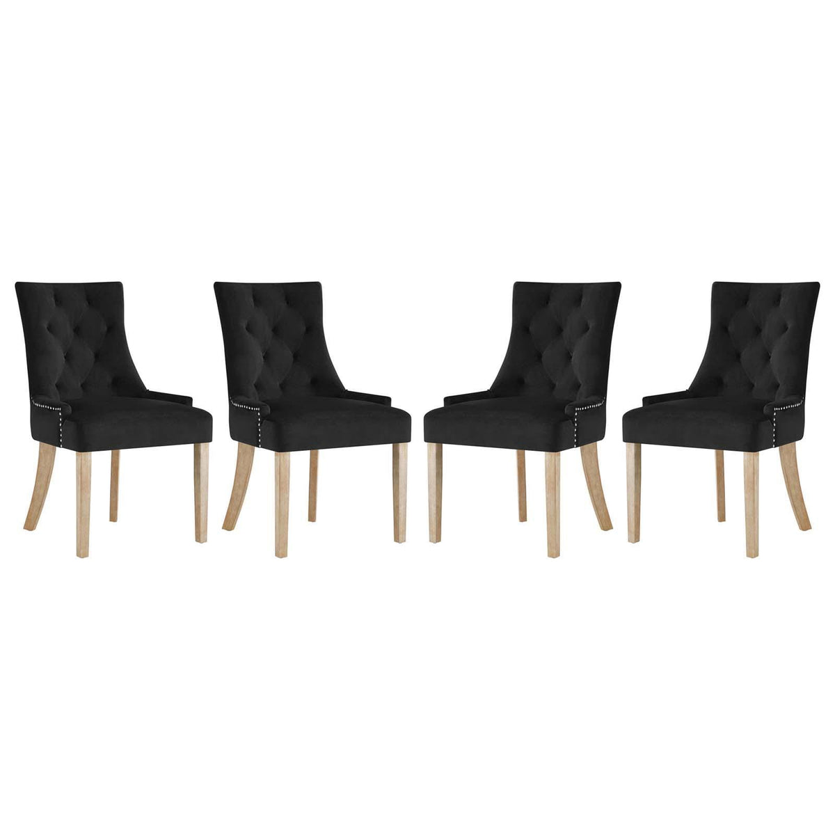 Modway Furniture Modern Pose Dining Chair Performance Velvet Set of 4 - EEI-3505