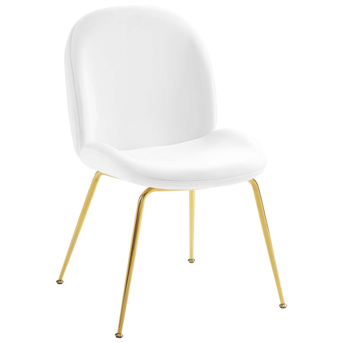 Modway Furniture Modern Scoop Gold Stainless Steel Leg Performance Velvet Dining Chair - EEI-3548